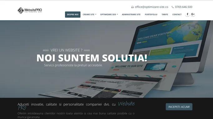 Creare si optimizare website - Dezvoltare web profesionista