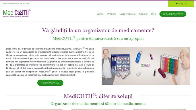 MediCUTII - Organizator medicamente in Romana