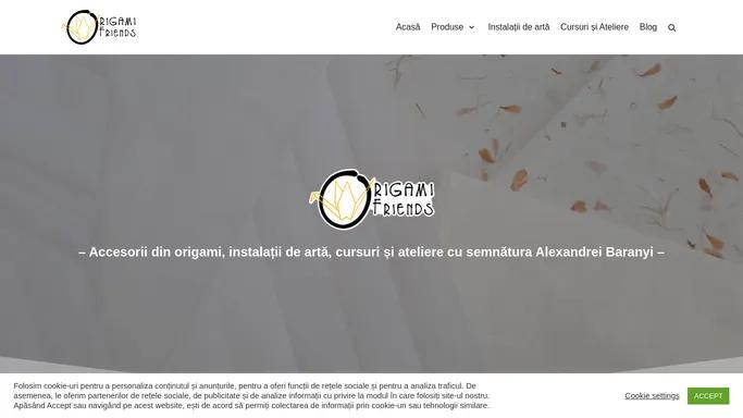 Origami Friends – Accesorii din origami, instalatii de arta, cursuri si ateliere