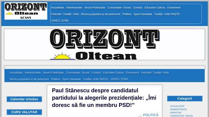 Orizont Oltean - Saptamanal de informatie, stiri si atitudine civica