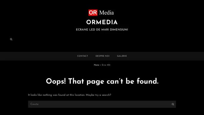 Page not found – ORMedia