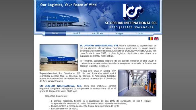 Depozit frigorific Orshar International