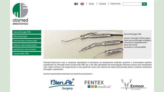 Shaver chirurgical ORL, freza otologica / stapedotomie, craniotom, perforator, chirurgie spinala, instrumentar ORL, sisteme video endoscopice, monitor nerv motori, consumabile ORL