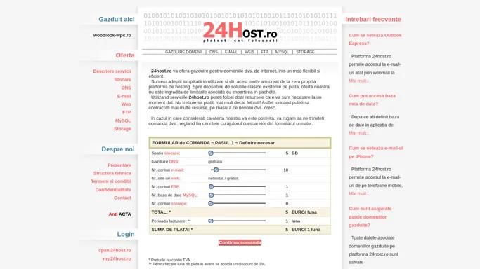 Oferta gazduire domenii - 24host.ro