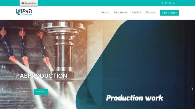 Front Page - Pab Production Arad