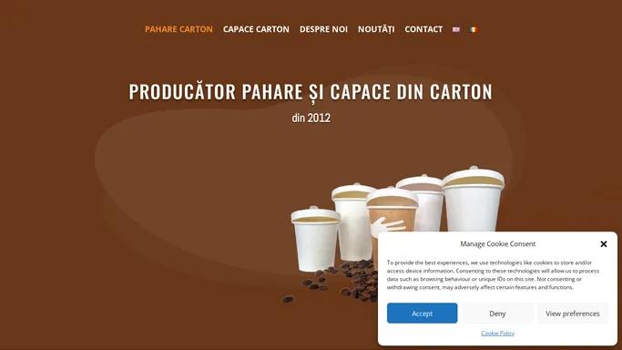 Pahare carton