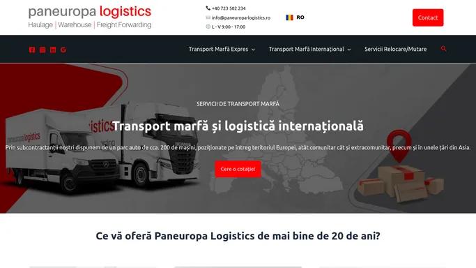 Transport marfa si logistica internationala