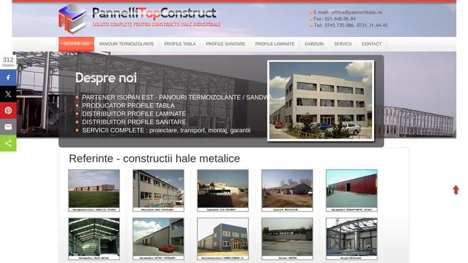 Constructii hale metalice - Hale industriale - Pannelli Top Construct