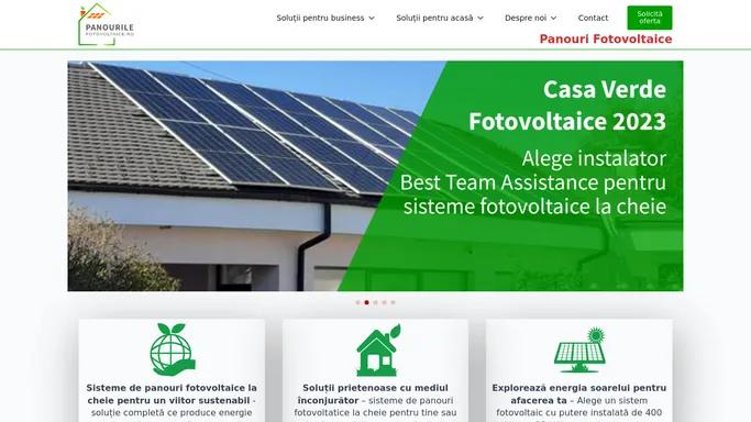 Sisteme de panouri fotovoltaice la cheie - Best Team Assistance