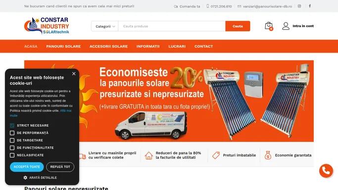 Panouri solare apa calda, panouri presurizate si nepresurizate