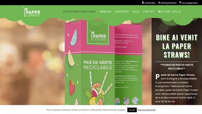 Paper Straws | Paie de hartie ecologice