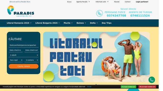 Hoteluri Litoral 2025, Cazare pe litoral 2025, Oferte de cazare pe litoral - Paradis Vacante de Vis