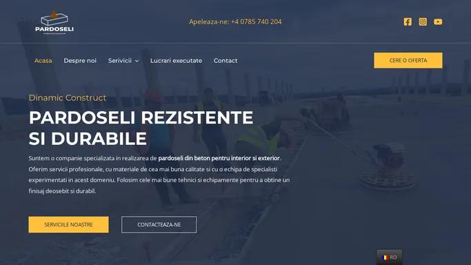 Pardoseli industriale din beton elicopterizat - Pardoseli