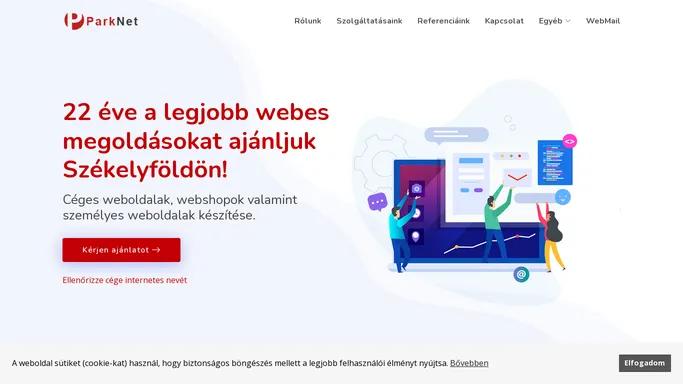 ParkNet - Weboldal keszites, webfejlesztes, webtarhely, domain regisztracio, e-mail szolgaltatas, webmail, weboldalkeszites