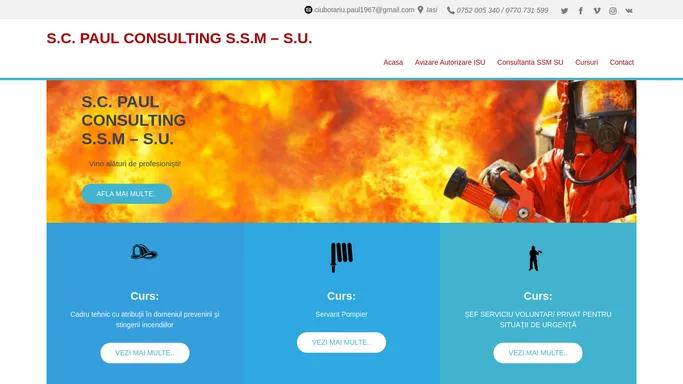 S.C. PAUL CONSULTING S.S.M – S.U. - Cursuri