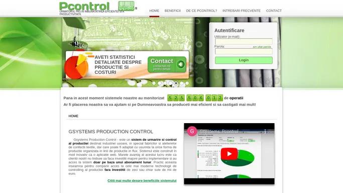 Pcontrol sistem de control online al productiei pentru industria usoara si textile