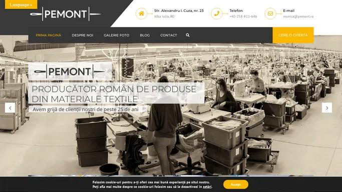 Pemont – Fabrica confectii textile – lenjerie de corp, articole vestimentare