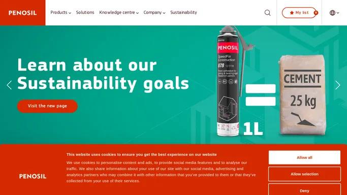 Penosil foams, sealants and adhesives for professionals and home users