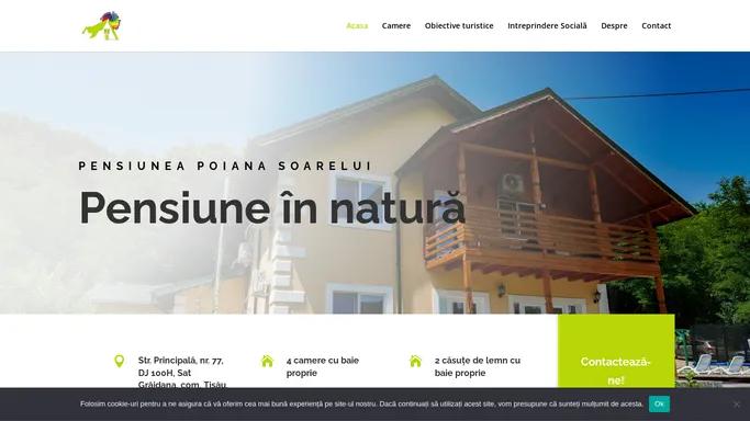 Pensiunea Poiana Soarelui | Pensiune in natura