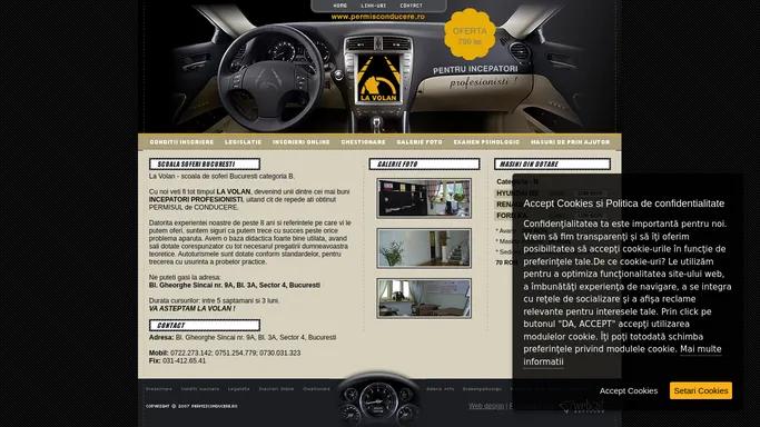 Scoala de soferi Bucuresti, permis auto, pret examen scoala soferi, chestionare auto, permis de conducere b, a, noul cod rutier