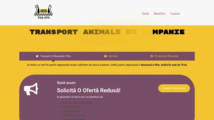 Transport animale de companie – Pet Cab