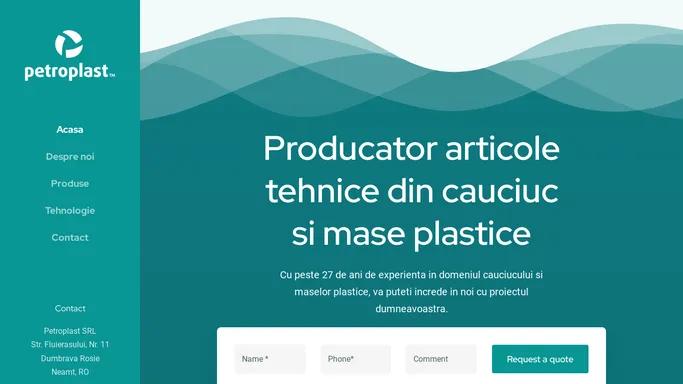 Articole tehnice din cauciuc si mase plastice - Petroplast