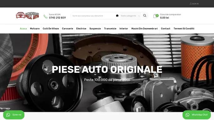 Piese Auto din Dezmembrari - Piese Auto Second Hand - Motoare - Cutii de viteze