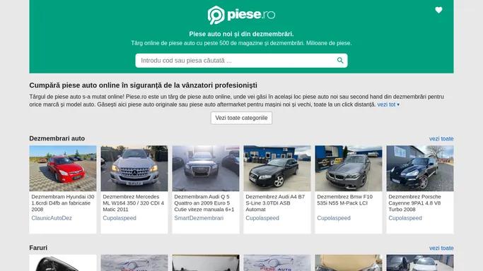 piese.ro - piese auto noi si din dezmembrari