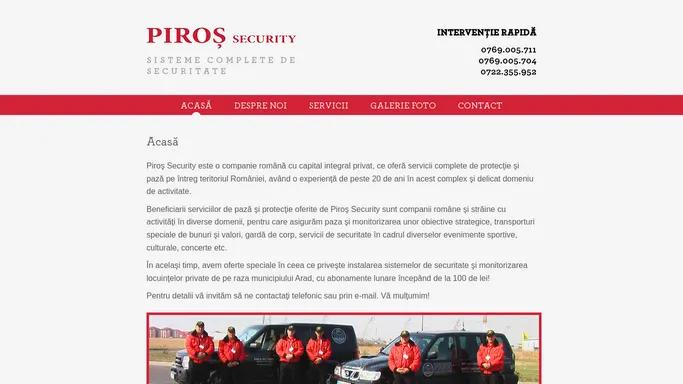 Piros Security / Sisteme complete de securitate