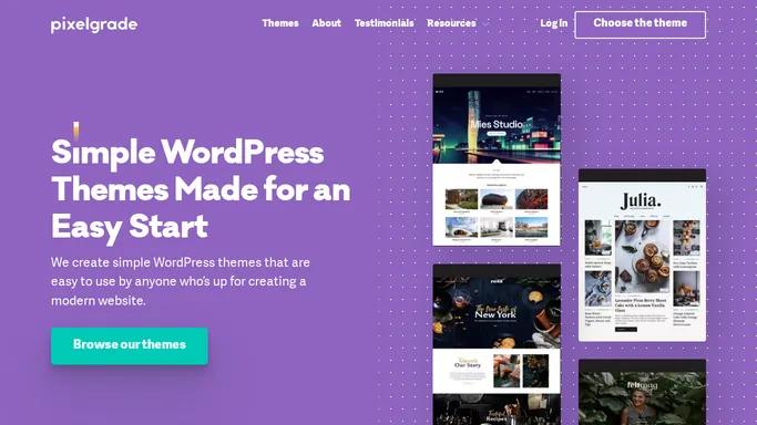 Pixelgrade - Simple WordPress Themes Made for an Easy Start