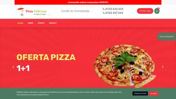 Pizza Constanta, delivery Constanta cu cardul sau la livrare Pizza Delicious