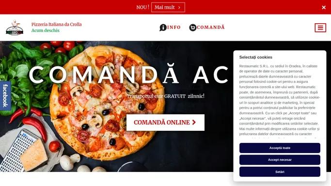 Pizzeria Italiana da Crolla - Comanda si achita online - Pizzeria Italiana da Crolla