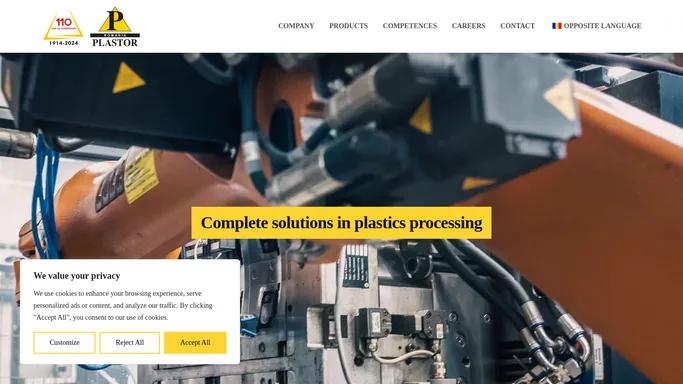 Plastor S.A. -productiei de articole din materiale plastice