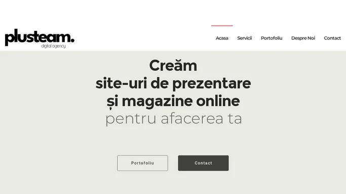 Servicii Creare Site-uri si Magazine Online - Plus Team