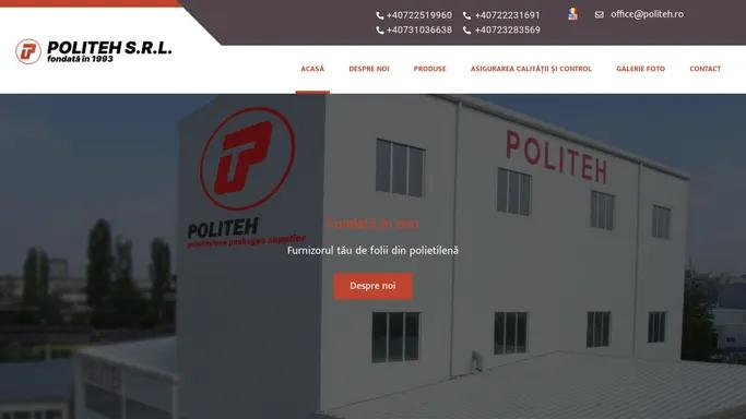 Politeh – polyethylene packages supplier