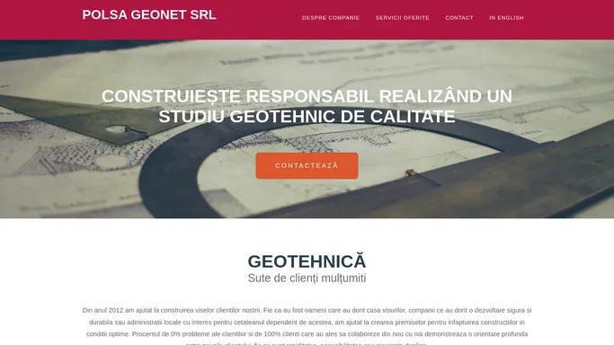 POLSA GEONET Srl - Studii Geotehnice zona Bacau