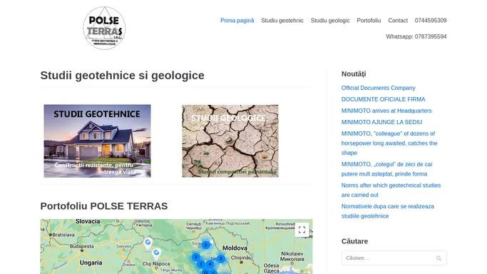 Studii geotehnice si geologice - Polse Terras SRL