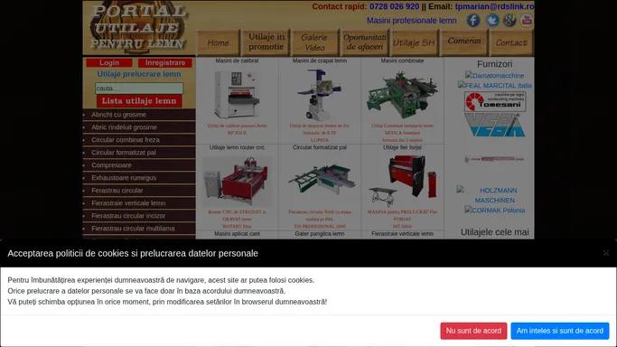 Masini si Utilaje TAMPLARIE Lemn Router CNC frezat MDF