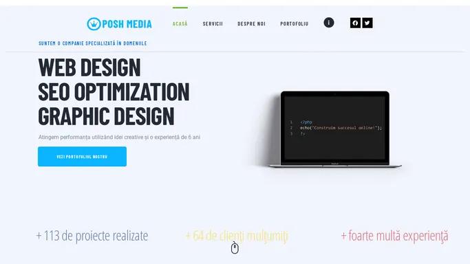 Posh Media – Servicii de realizare si promovare site-uri in Romania!