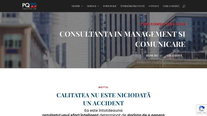 PQM Consulting | Consultanta manageriala, Comunicare, Certificare