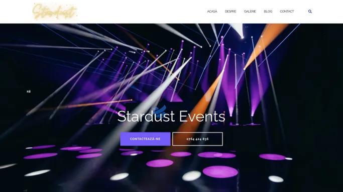 Stardust Events – ⭐️ Evenimente Stelare. Momente Cosmice ⭐️