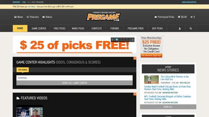Sports Picks | Expert Sports Picks | Pregame