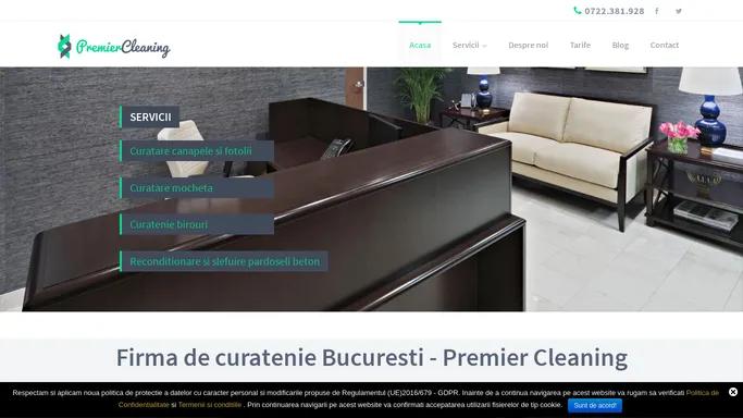 Firma de Curatenie Bucuresti ✔️ Premier Cleaning