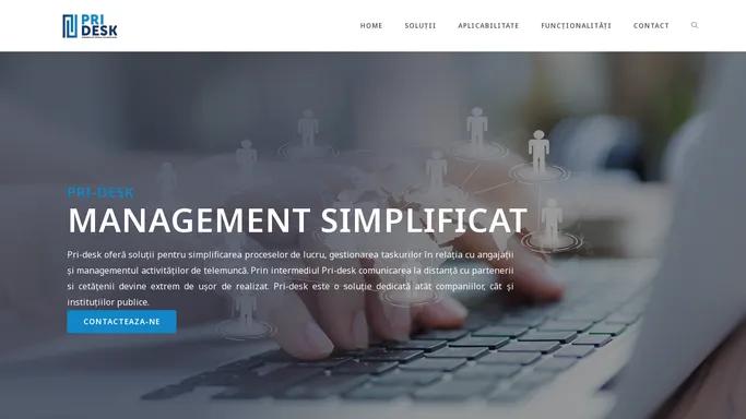 Pri-Desk – Aplicatie web si mobila pentru gestionarea echipelor si proiectelor tale