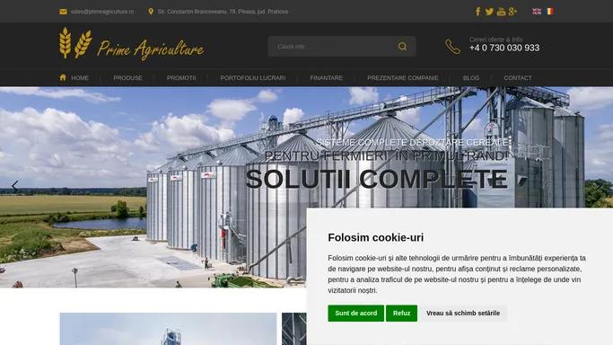 Echipamente Profesionale Pentru Depozitarea, Transportul si Conditionarea Cerealelor | Prime Agriculture