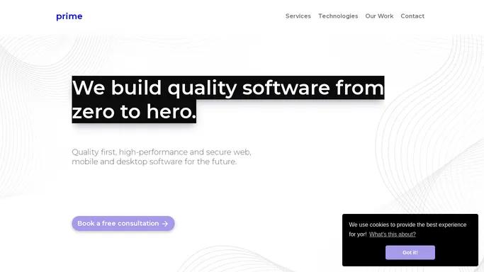 Prime - software development services from zero to hero