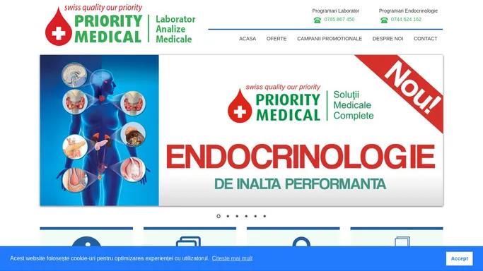 Laborator de analize medical cu precizie elvetiana | Priority Medical