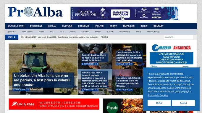 ProAlba - Stiri, Opinii, Evenimente, Editoriale si Publicitate din Alba