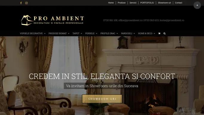 PRO AMBIENT - DECORATIUNI SI FINISAJE PROFESIONALE