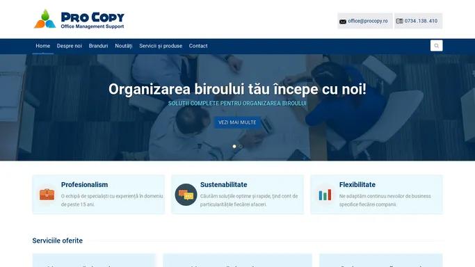 ProCopy.ro | Servicii complete de birotica si papetarie in Bucuresti | Office Management Support